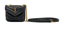 Saint Laurent LouLou Airpod Case, Leather, Black, GBL699999 0322, B/DB, 3*